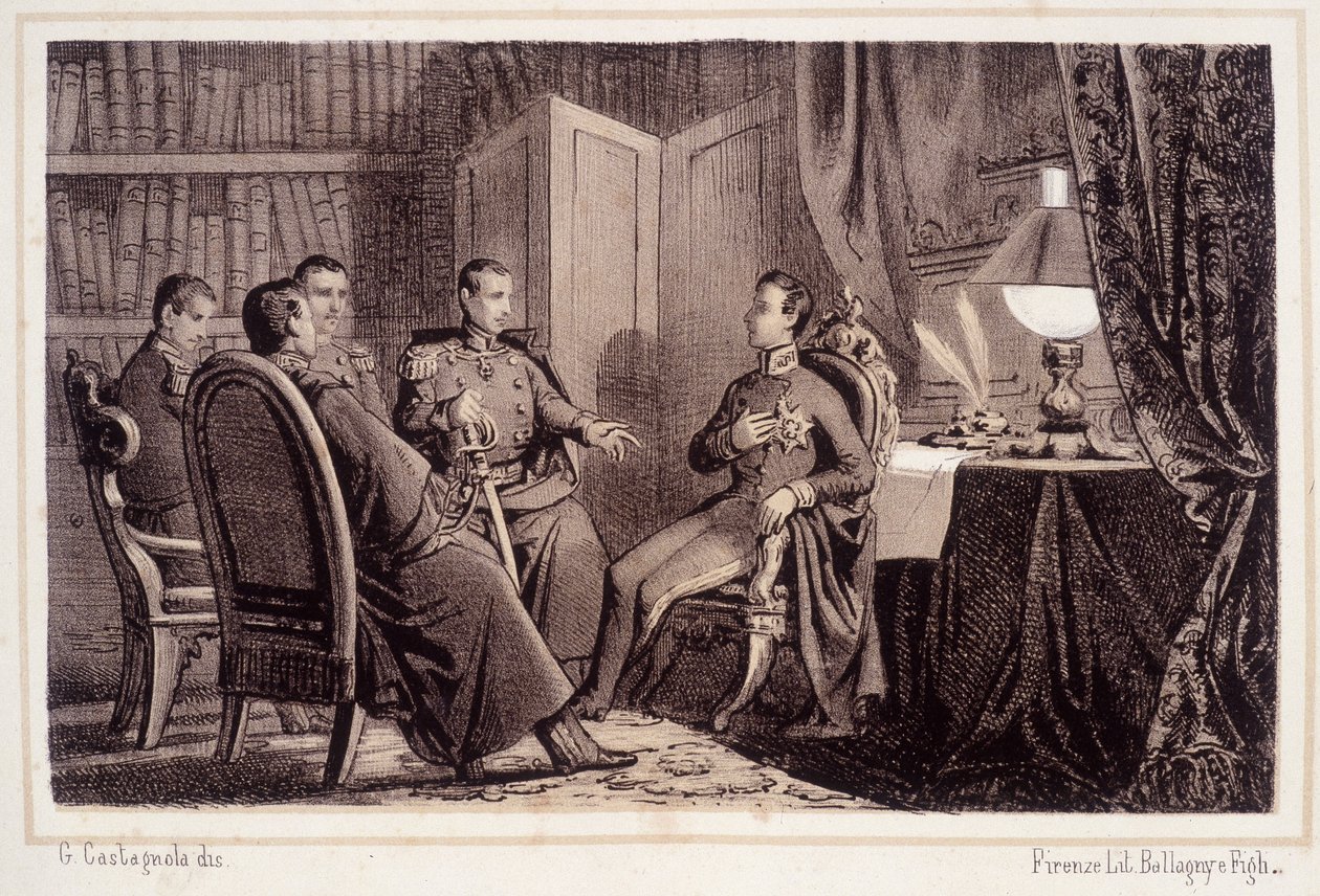 Charles Albert (1798 - 1849) lovar att hjälpa den piemontesiska revolutionen 1821 - i "" Storia d