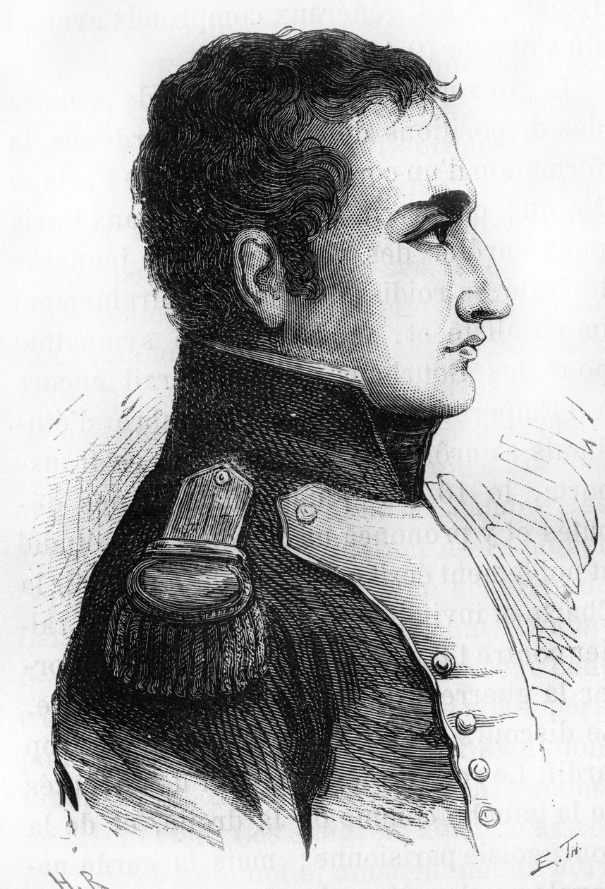 Charles Angelique François Huchet de La Bedoyère. (1786-1815).Napoleons marskalk, Aide-de-camp, Peer av Frankrike. av Unknown artist