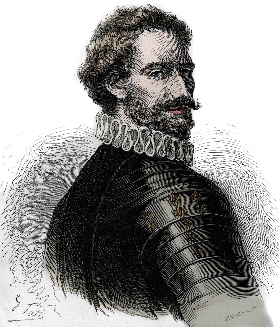Charles III, hertig av Bourbon - Charles III de Bourbon - Charles de Montpensier (1490-1527), hertig av Bourbon och Connetable av Frankrike. Gravyr av 1800-talet. av Unknown artist