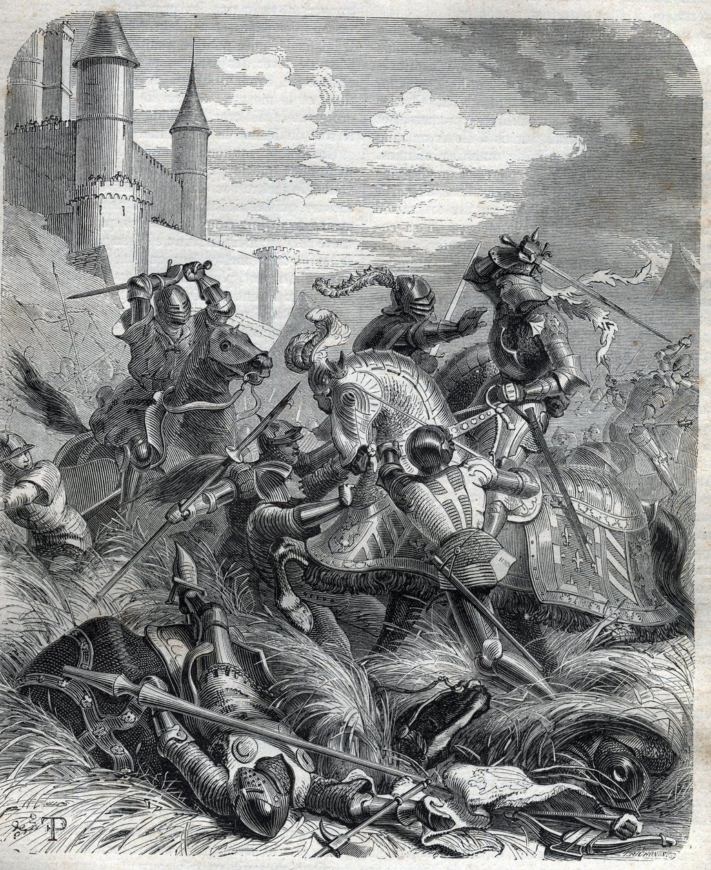 Karl III, känd som Karl av Duras (Durazzo) kung av Neapel gick in i Neapel, med hjälp av folket, den 16 juli av Unknown artist