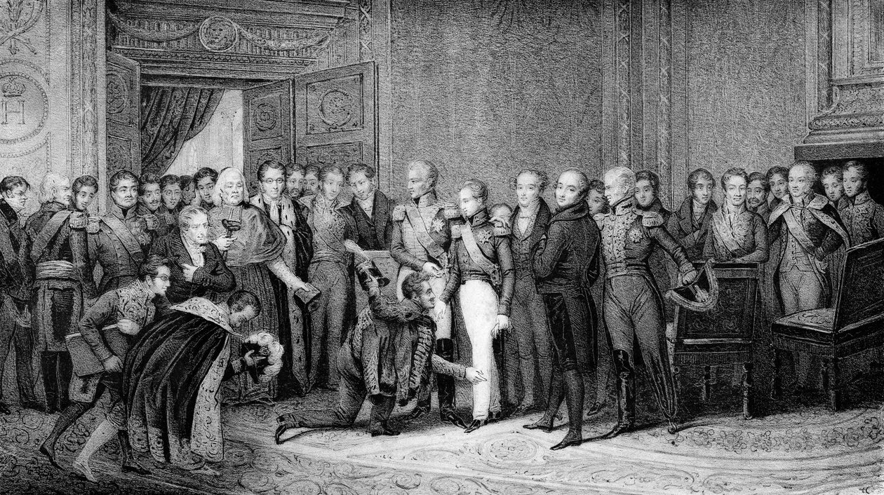 Charles X abdikterar till förmån för Henri d