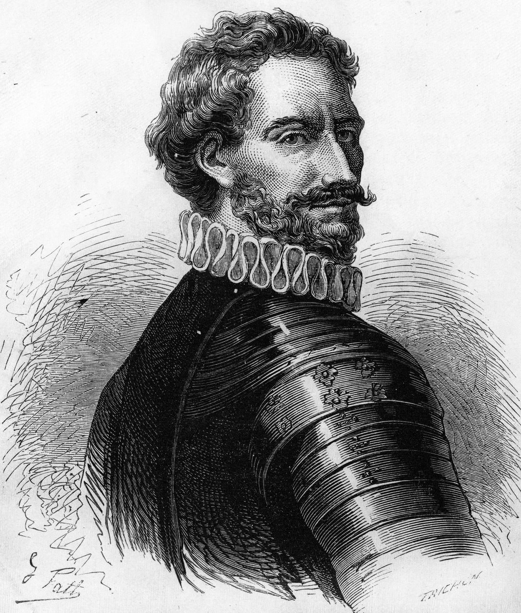 Charles de Montpensier (1490-1527), hertig av Bourbon och Connetable av Frankrike. Gravyr av 1800-talet. av Unknown artist