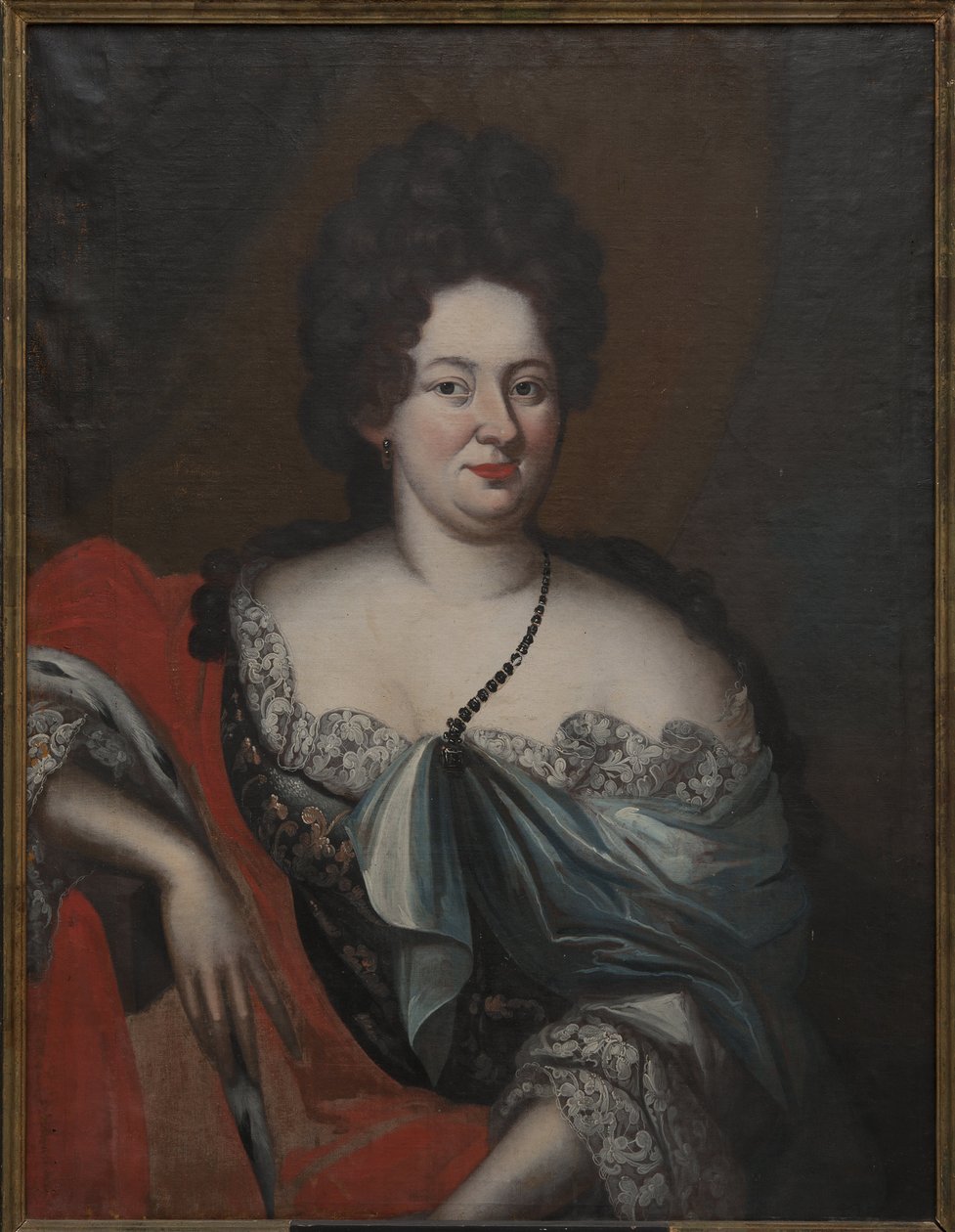 Charlotte Sophie, hertiginna de Courlande - Porträtt av Charlotte Sophie (1651-1728), hertiginna av Kurland, anonym . Olja på duk. Mått: 98x74 cm. Nationalmuseum Stockholm av Unknown artist