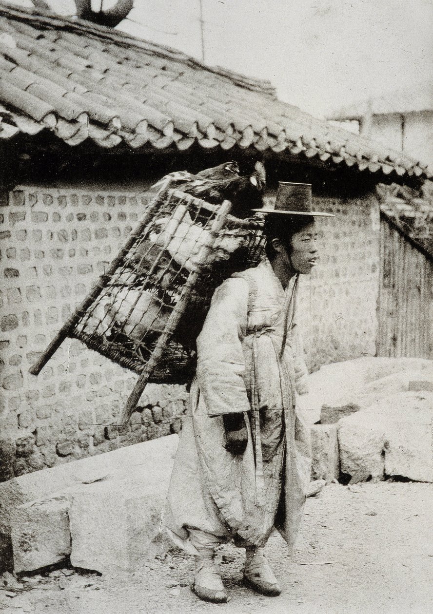Kycklinghandlare, Korea, sent 1800-tal av Unknown artist