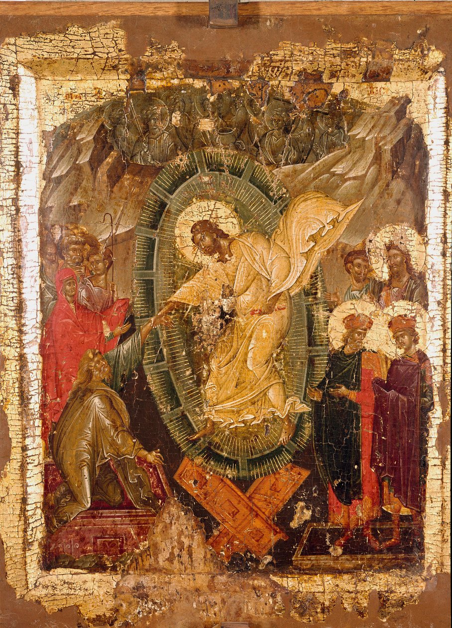 Kristus i Limbe-ikonen på 1200-talet. av Unknown artist