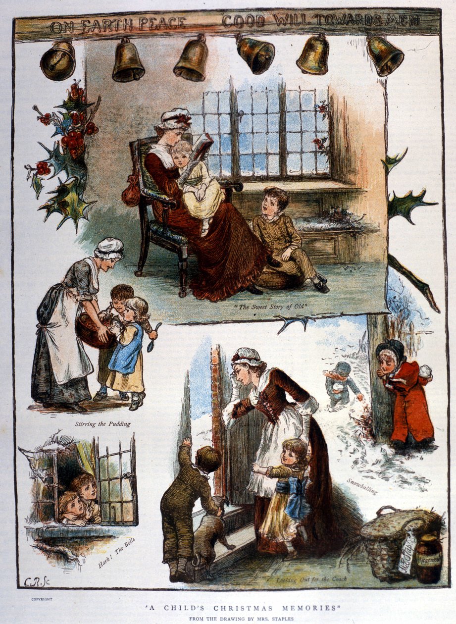Julminnen, gravyr av Unknown artist