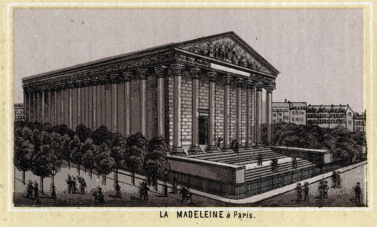 Kyrkan Madeleine i Paris. av Unknown artist