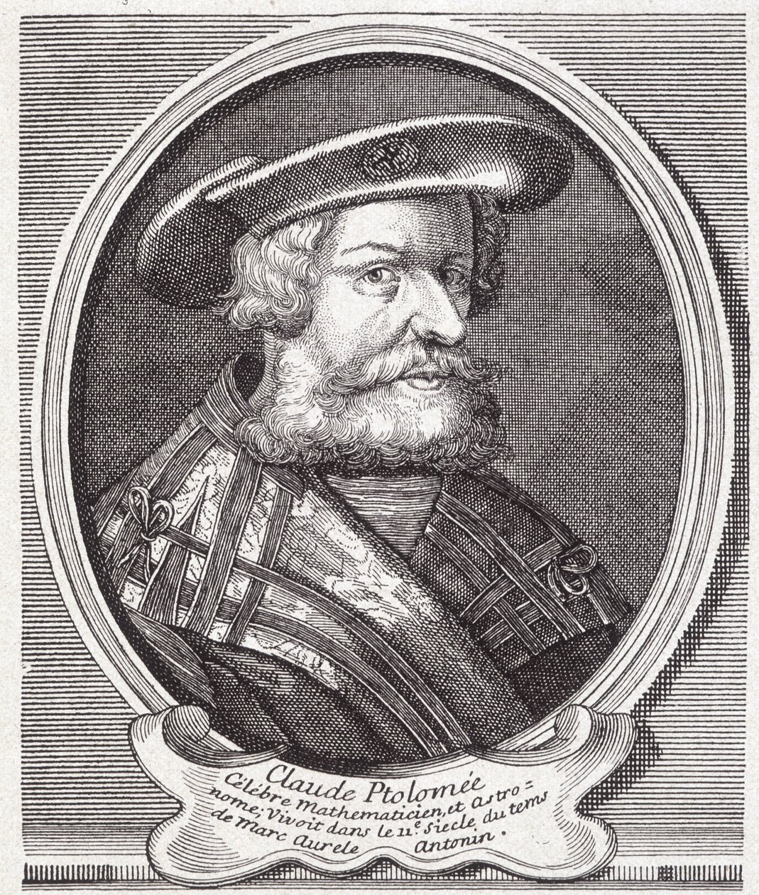 Claude Ptolemaios (v. 90 - v. 168), grekisk astronom, matematiker och geograf. Gravyr av 1800-talet. av Unknown artist