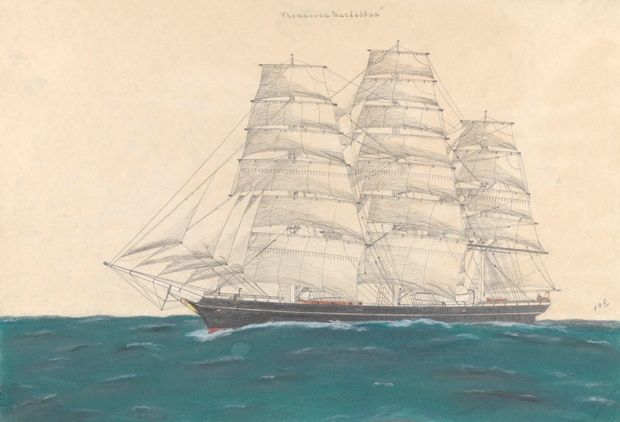 Clipperfartyget "Thomasina MacLellan" (1873) av Unknown Artist