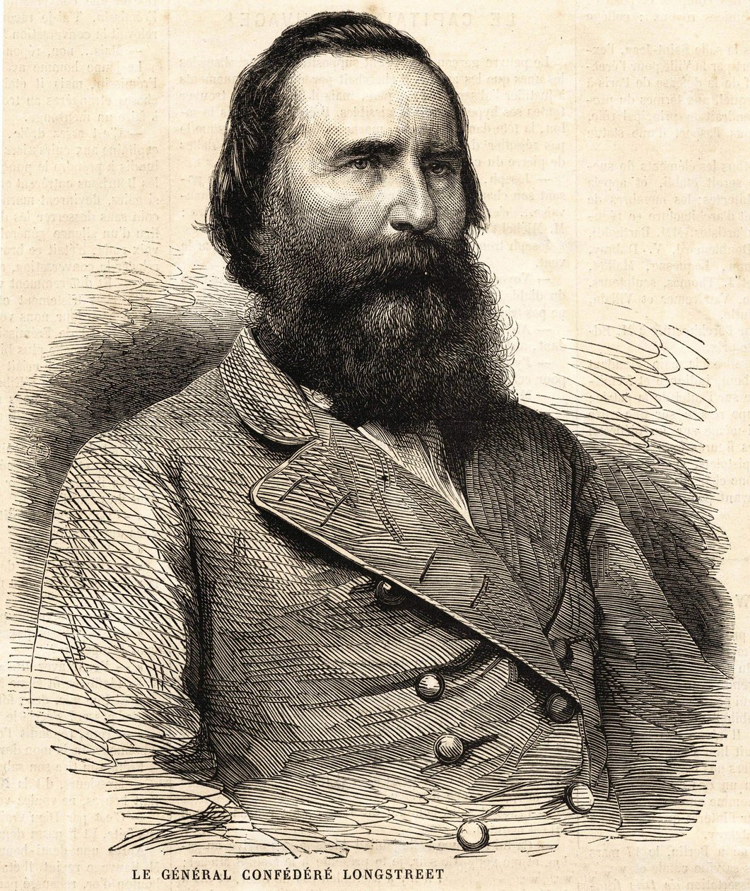 Konfedererade general James Longstreet (1821 - 1904). av Unknown artist