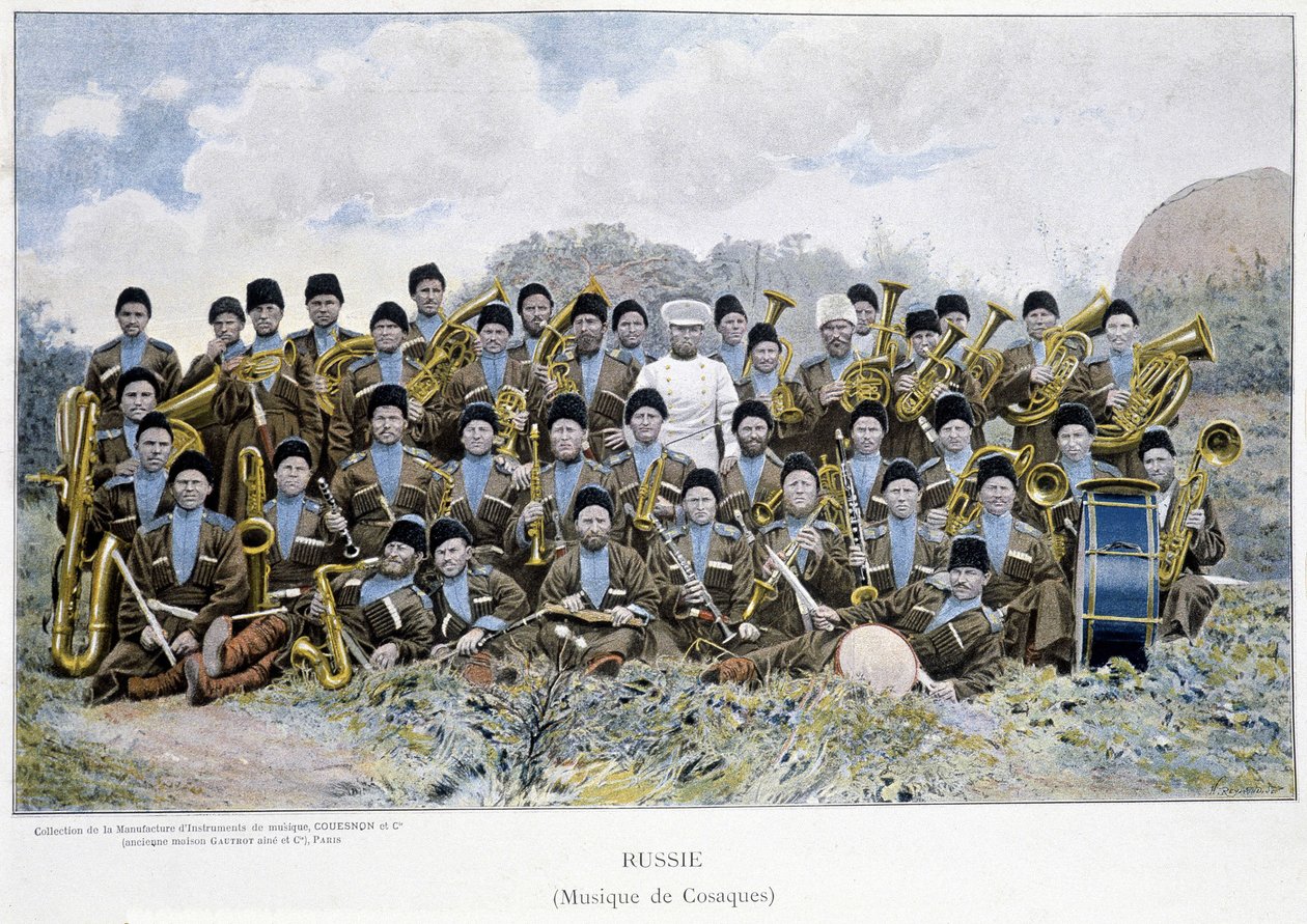 Kosackmusikband i Ryssland på 1800-talet. av Unknown artist
