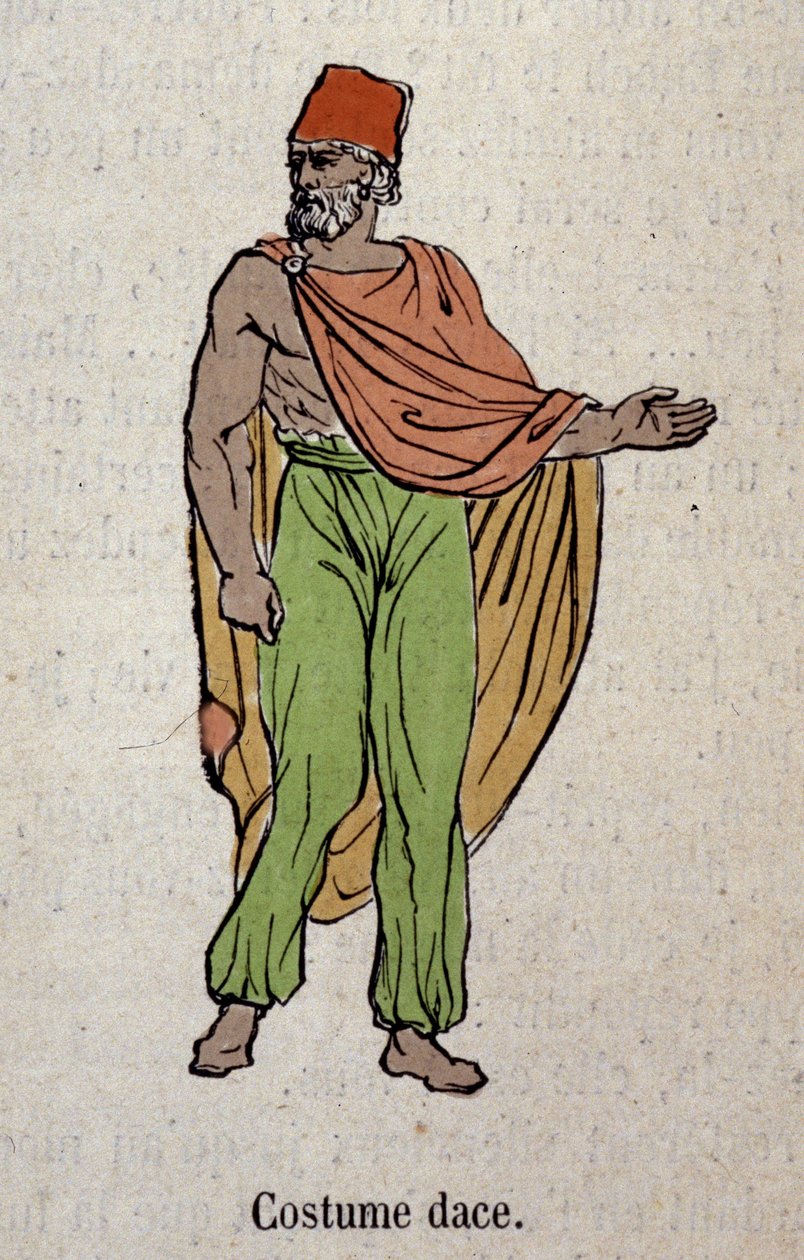 Kostym för en man som bor i Dacie (Dace). av Unknown artist