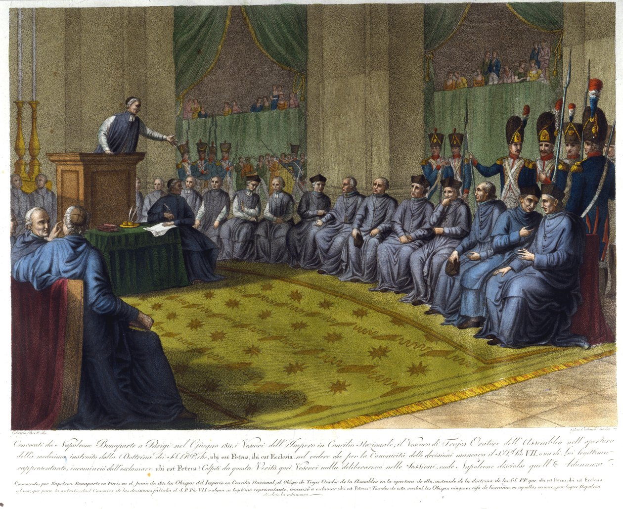 Rikets biskopsråd sammankallat av Napoleon Bonaparte i Paris. 1811. av Unknown artist