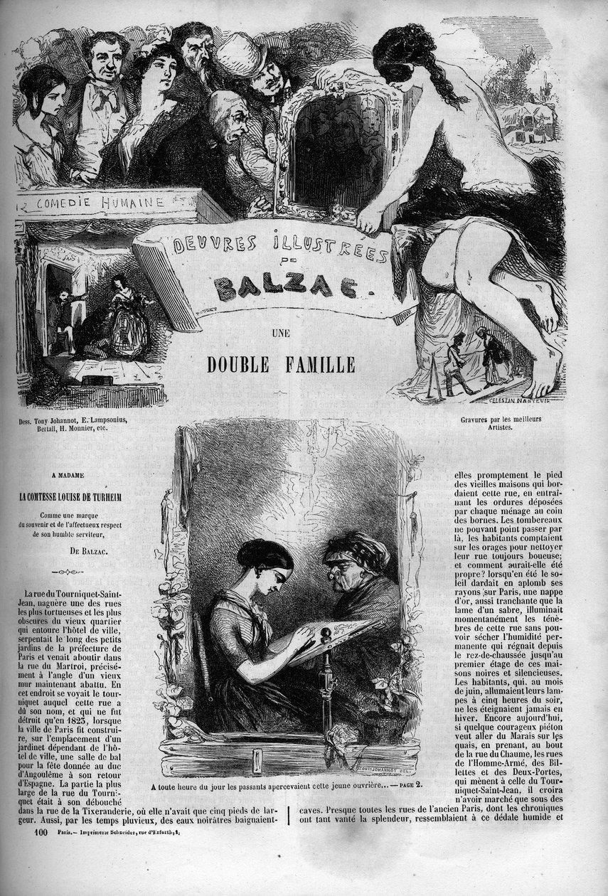 Omslag till romanen "" En dubbelfamilj "" av Unknown artist