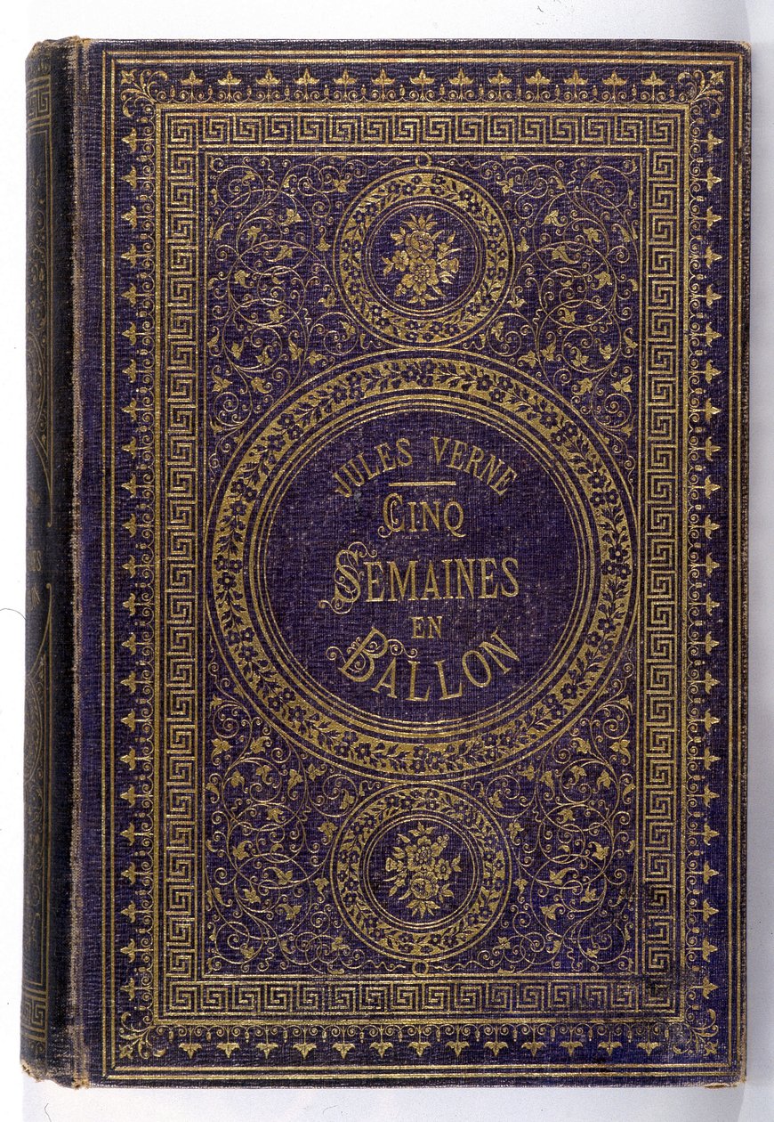 Omslaget till boken "Fem veckor en ballong", roman av Jules Verne av Unknown artist