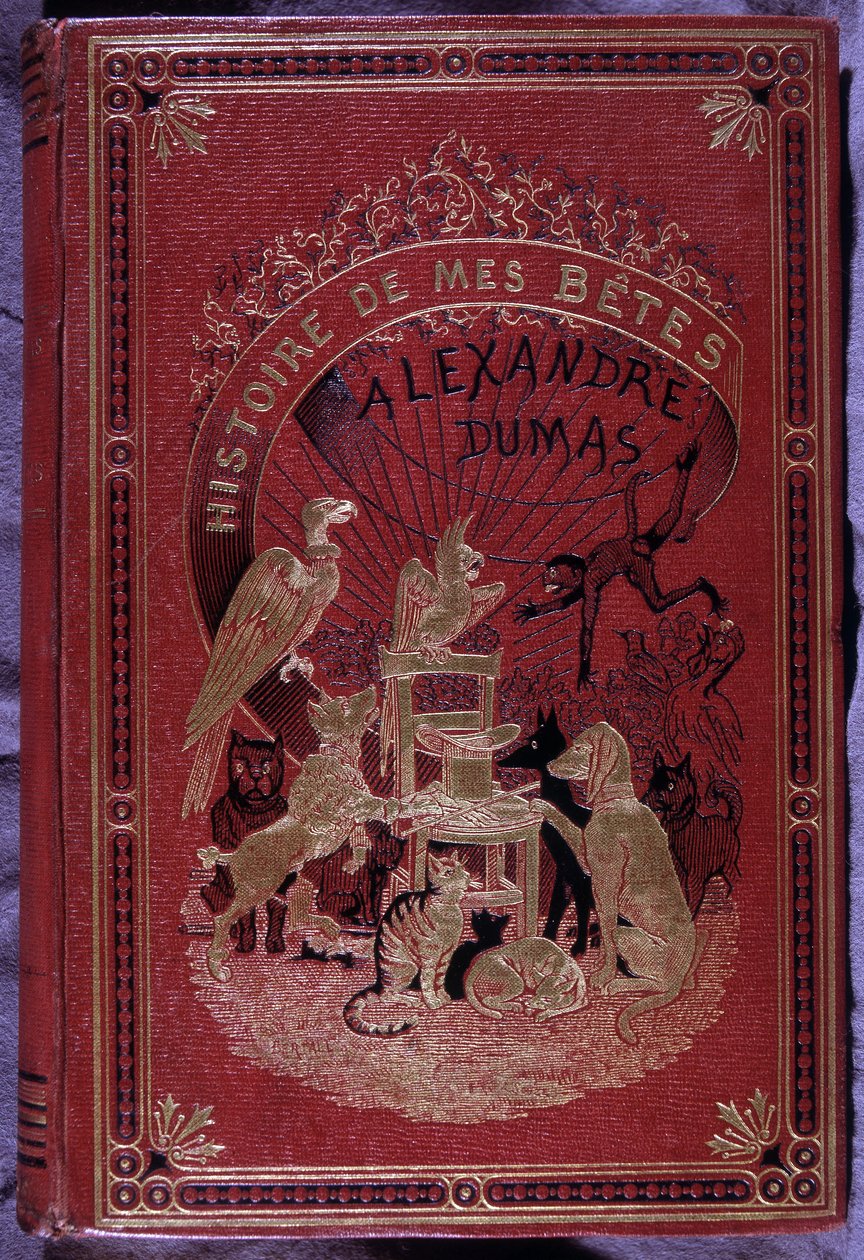 Omslag till boken "History of my beasts" av Alexandre Dumas far. av Unknown artist