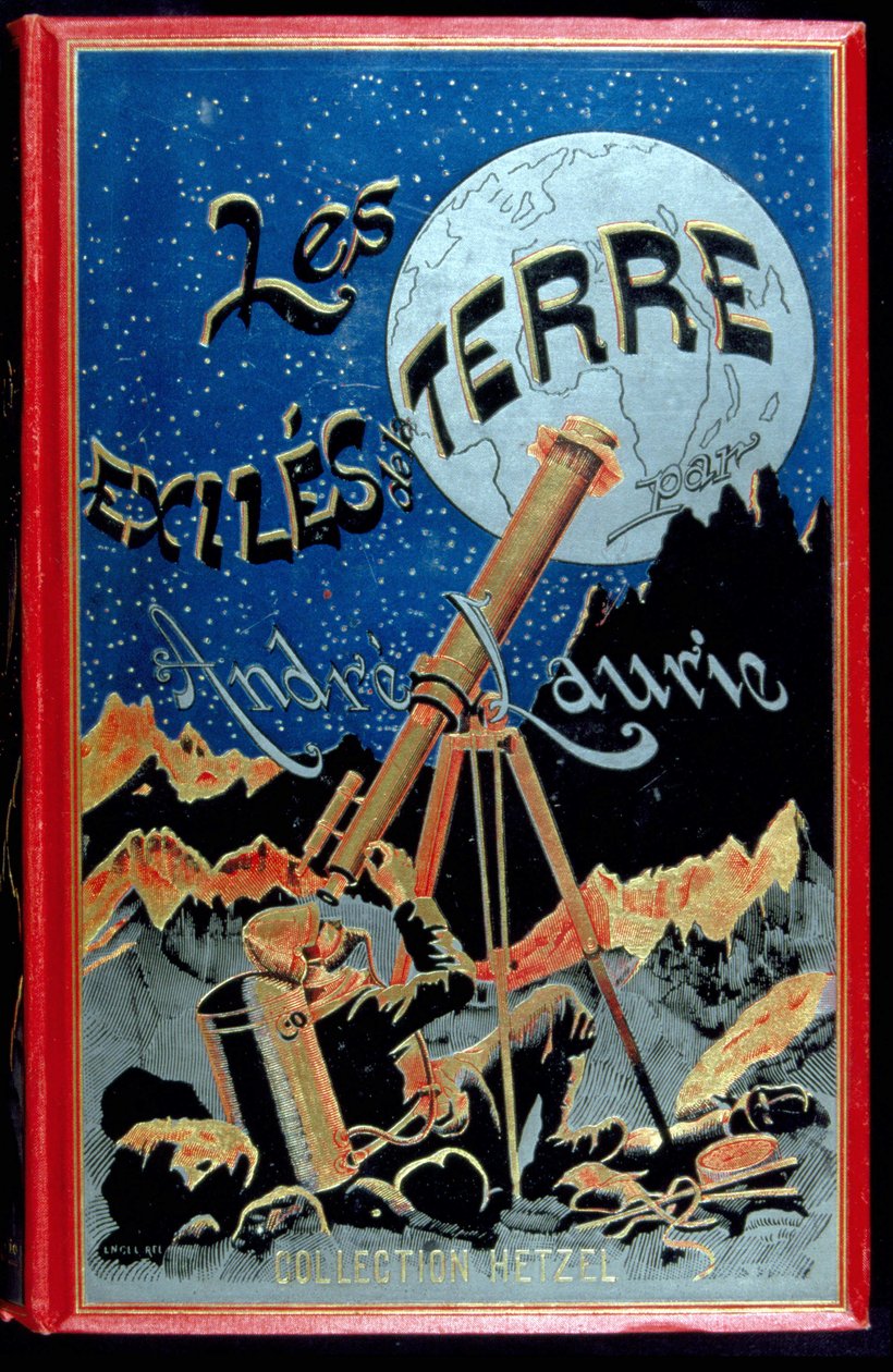 Omslag till boken "" The exiles of the earth"" av André Laurie, Hetzel av Unknown artist