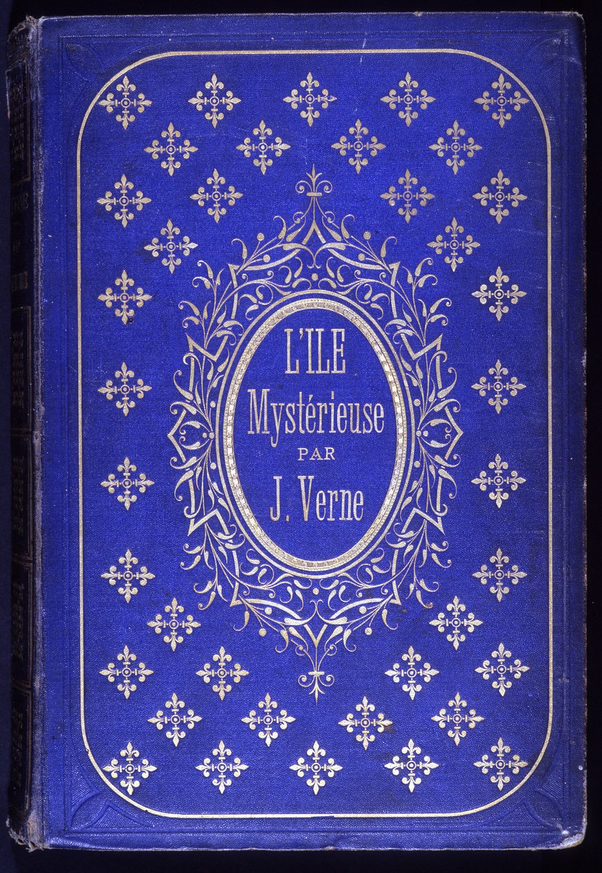 Omslag till boken "Den mystiska ön", roman av Jules Verne av Unknown artist