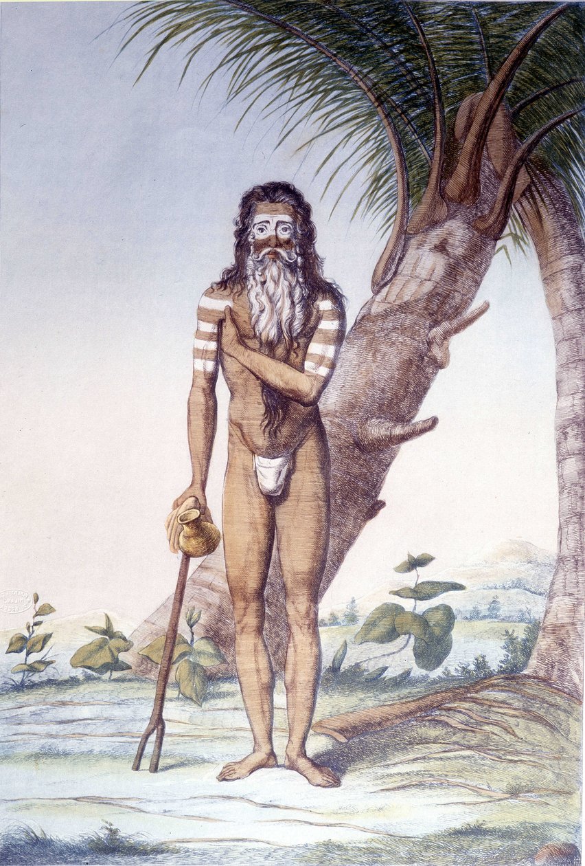 Culture, Civilization and Indian Society: Portrait of a Fakir (faquir), Indien. av Unknown artist