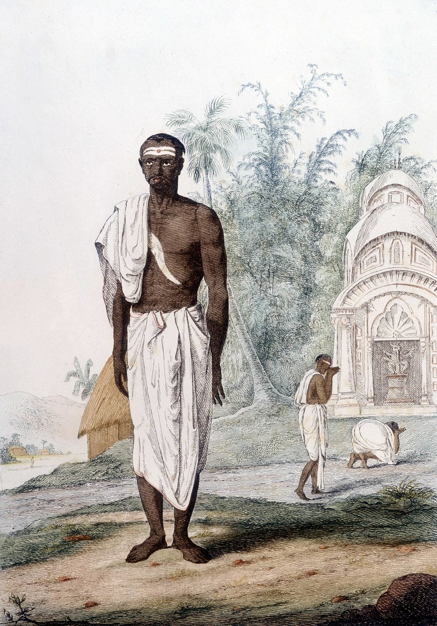 Kultur, civilisation och indiskt samhälle: porträtt av en brahman, präst i Indien. av Unknown artist