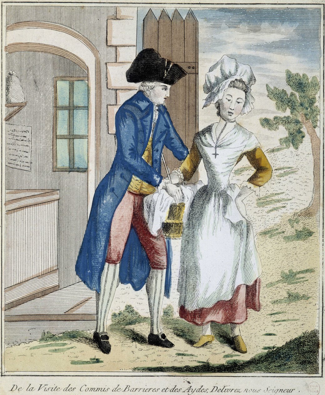 Tull: spärrskatt - karikatyr omkring 1800 av Unknown artist
