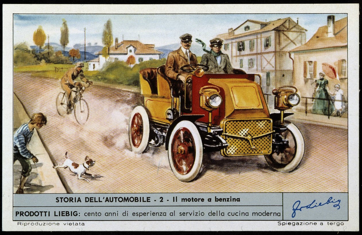 Daimler i 1897:4 cylindrar, 4 takt, 20 hk. av Unknown artist