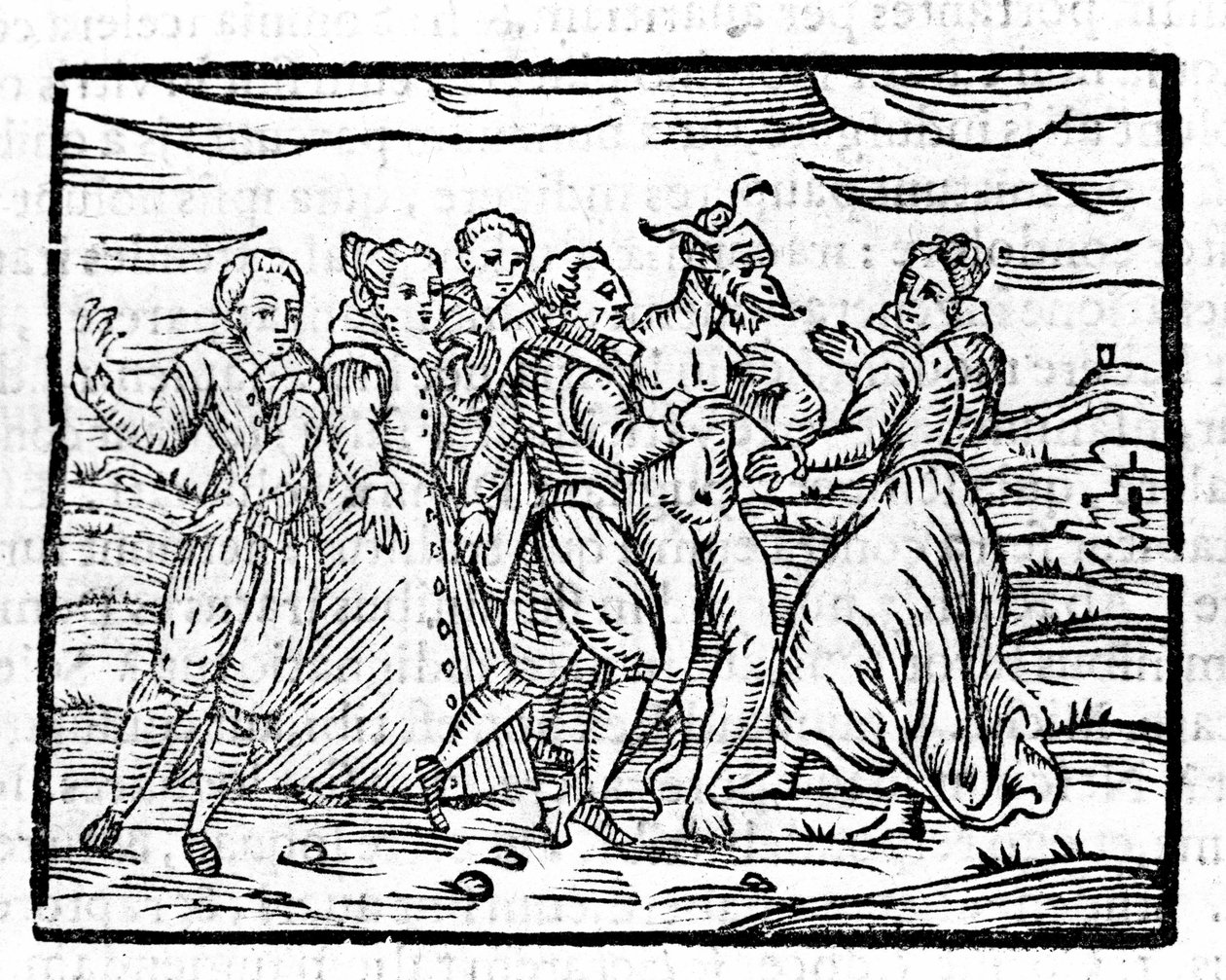 Dansa med djävulen av Francesco Guaccio "" Compendium Maleficarum"" Milano 1608 av Unknown artist