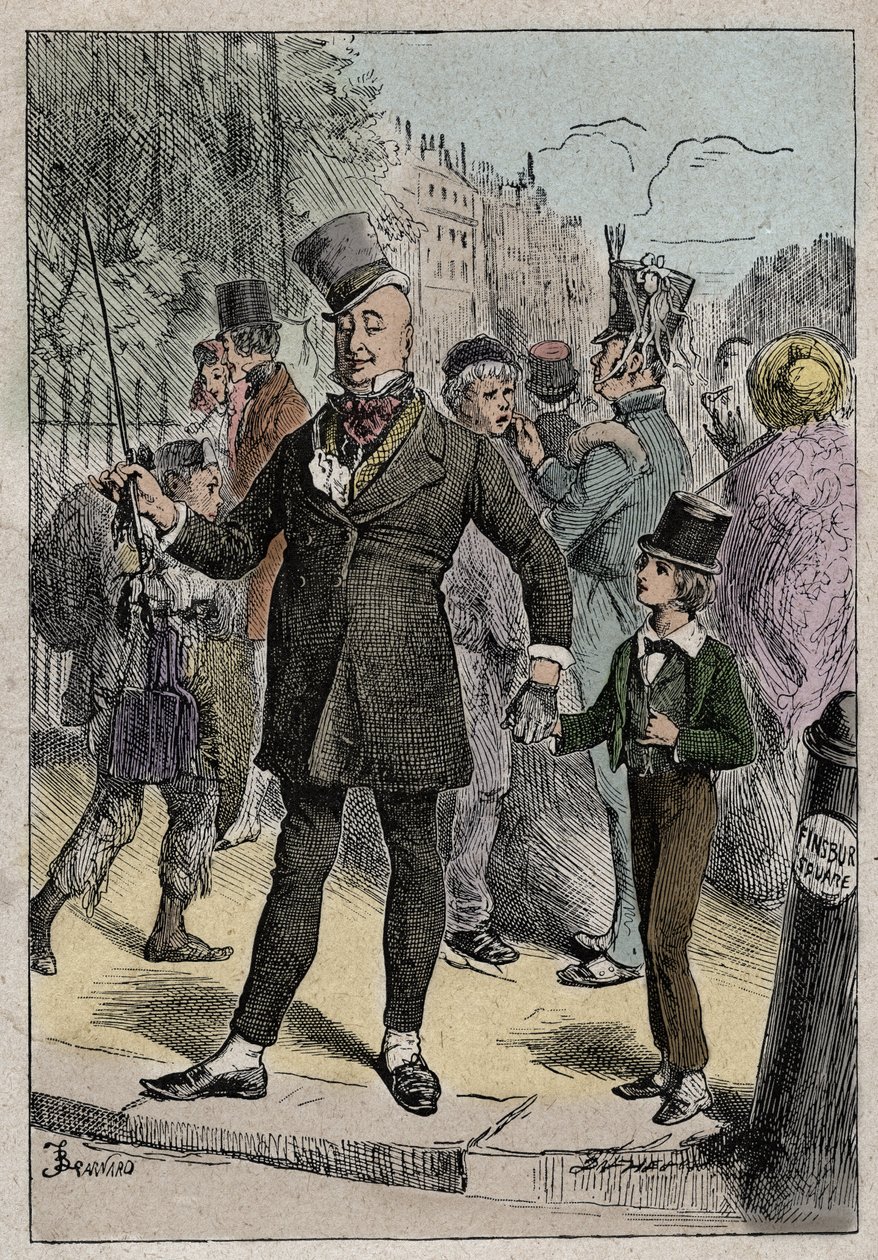 David Copperfield och Mr. Micawber, illustration från 