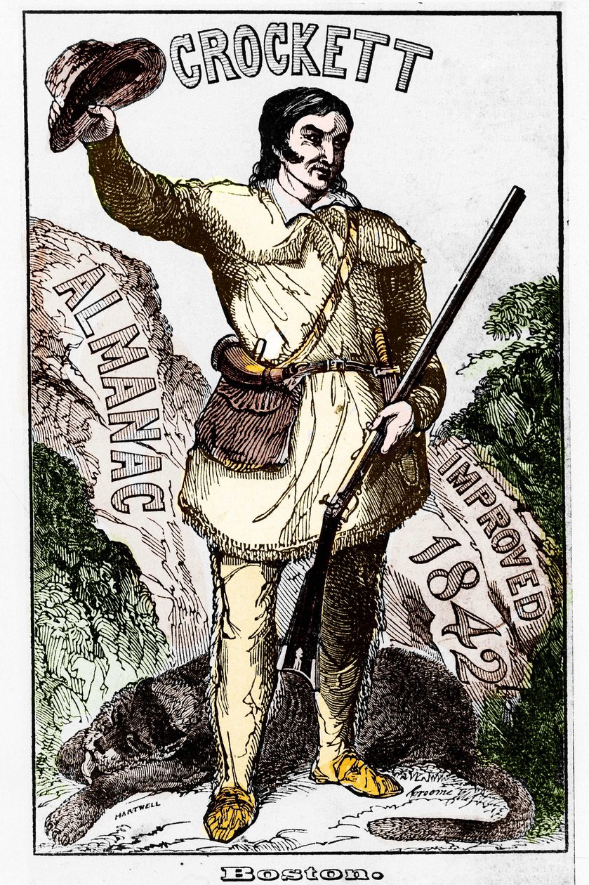 David Crockett (1786-1836), amerikansk pionjär - Almanacka av Unknown artist