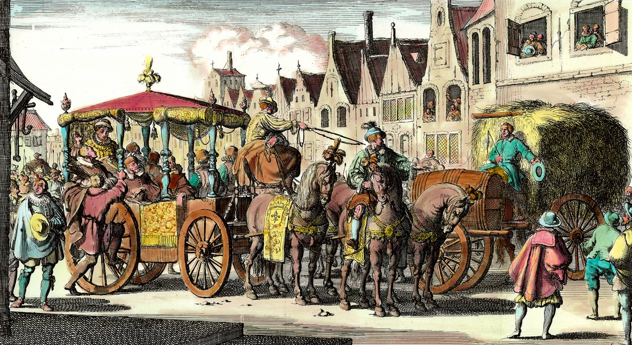 Henrik IV:s död: Mordet på Henrik IV (1553 - 1610) den 14 maj 1610 av Francois Ravaillac (1578 - 1610). Gravyr från 1600-talet. Privat samling. av Unknown artist