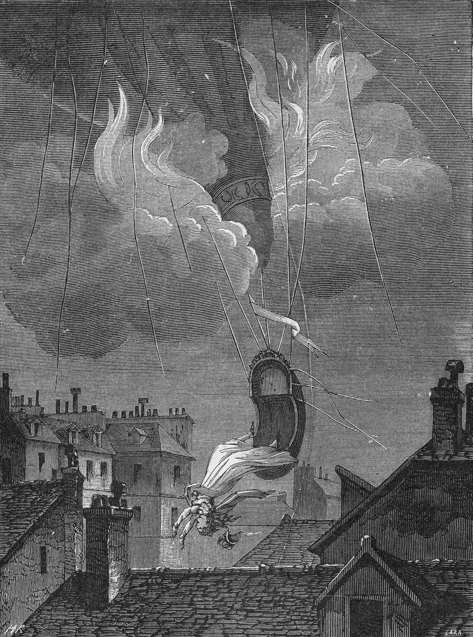 Madame Blanchards död (hans boll) av Unknown artist