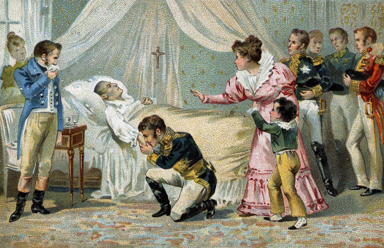 Napoleon I:s (1769-1821) död i St. Helena den 5 maj 1821. av Unknown artist