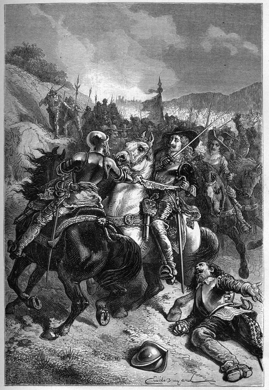 Karl I:s nederlag vid Naseby av Unknown artist