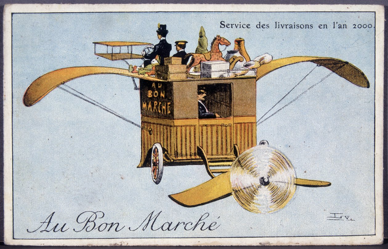 Leveransservice år 2000 - Bon Marché-etikett, sent 1800-tal av Unknown artist