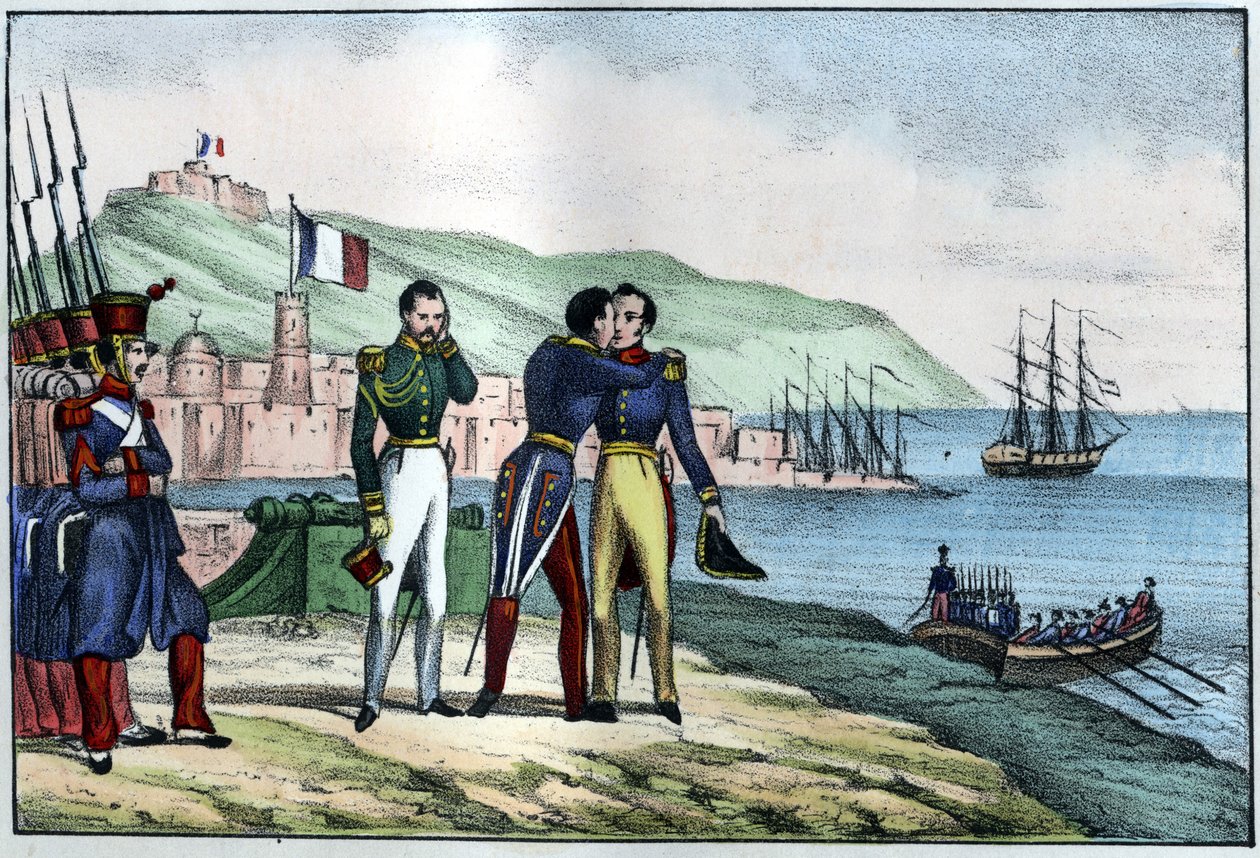 Louis Augustes, greve av Bourmont (Maréchal de Bourmont) (1773-1846) avresa från Algeriet 1830. i ""L