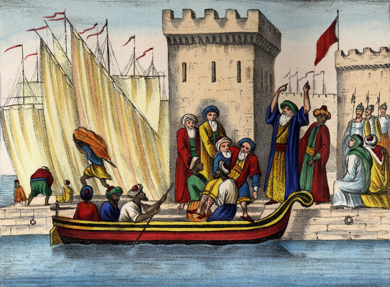 Algerernas morer lämnade efter koloniseringen av fransmännen av Unknown artist