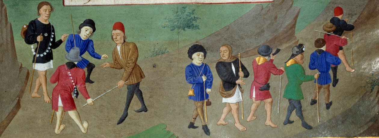 Des pelerins en voyage Tidsbok för hertiginnan av Bourgogne, Adelaide av Savoyen” Marie Adelaide av Savoyen (1686-1712) är hustru till delfinen Ludvig hertig av Bourgogne av Unknown artist