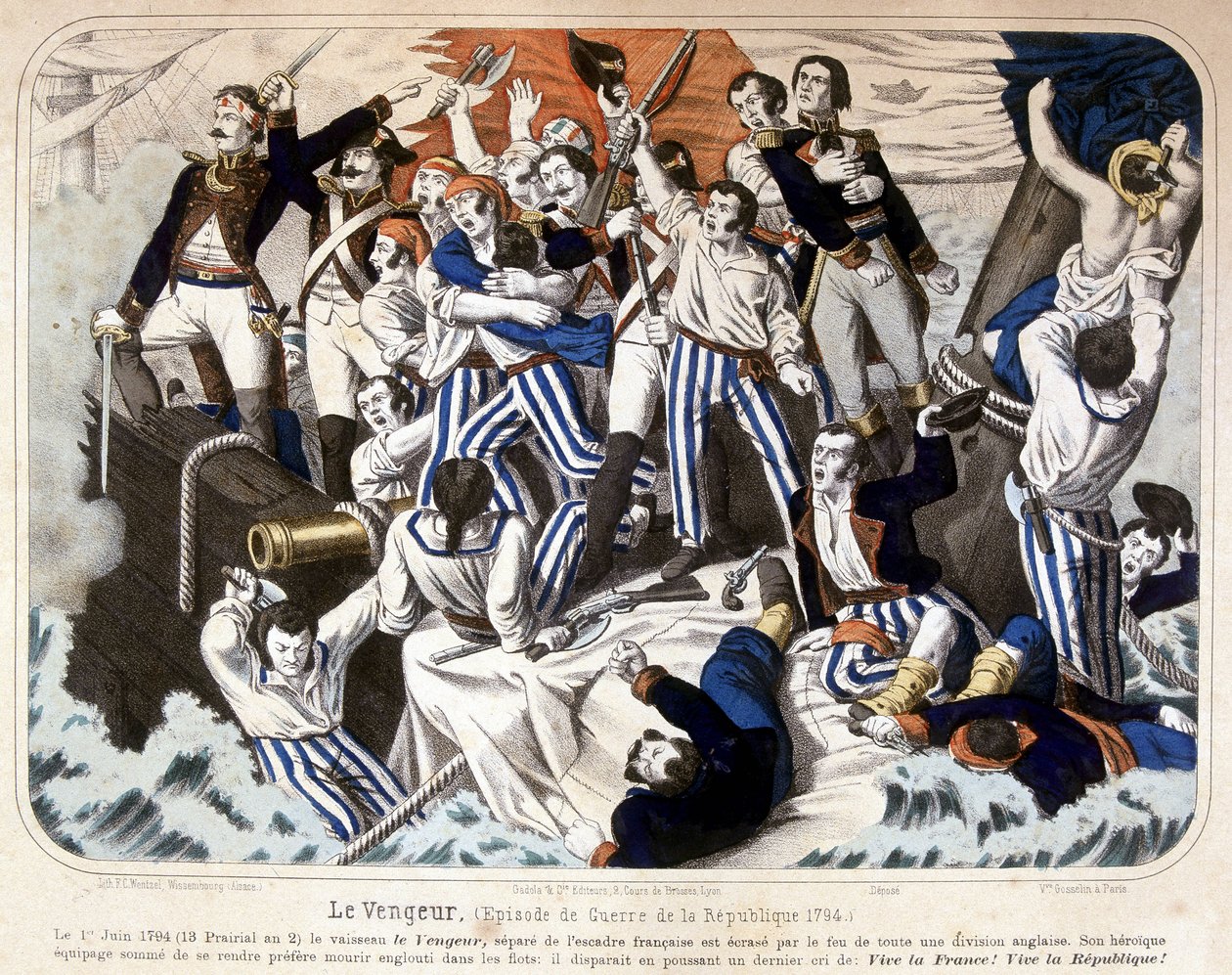 Förstörelse av fartyget "" The Avenger"" av den engelska flottan, 1 juni av Unknown artist