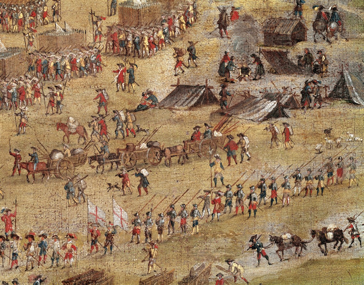 Detalj av Richelieus trupper under belägringen av La Rochelle (olja på duk, cirka 1640) av Unknown artist