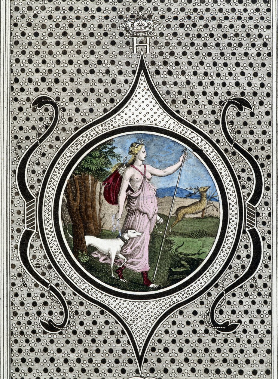 Diane (Artemis) jägare. 1800-talsgravyr av Unknown artist