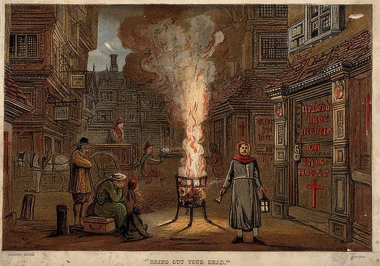 Den stora pesten i London, 1665 av Unknown