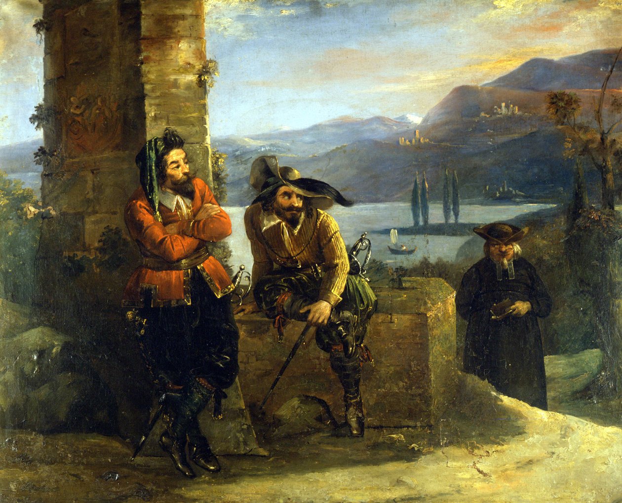 Don Abbondio i "The Bride" av Alessandro Manzoni. Manzoni hus. Milano av Unknown artist