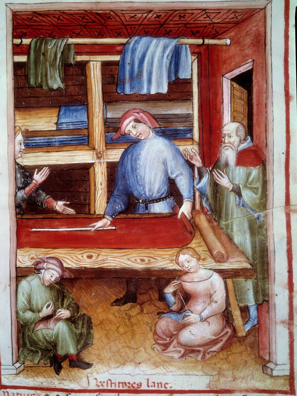 Drapierbutik Illuminure från handeln med medicin och dietet "" Tacuinum sanitatis"" av Unknown artist