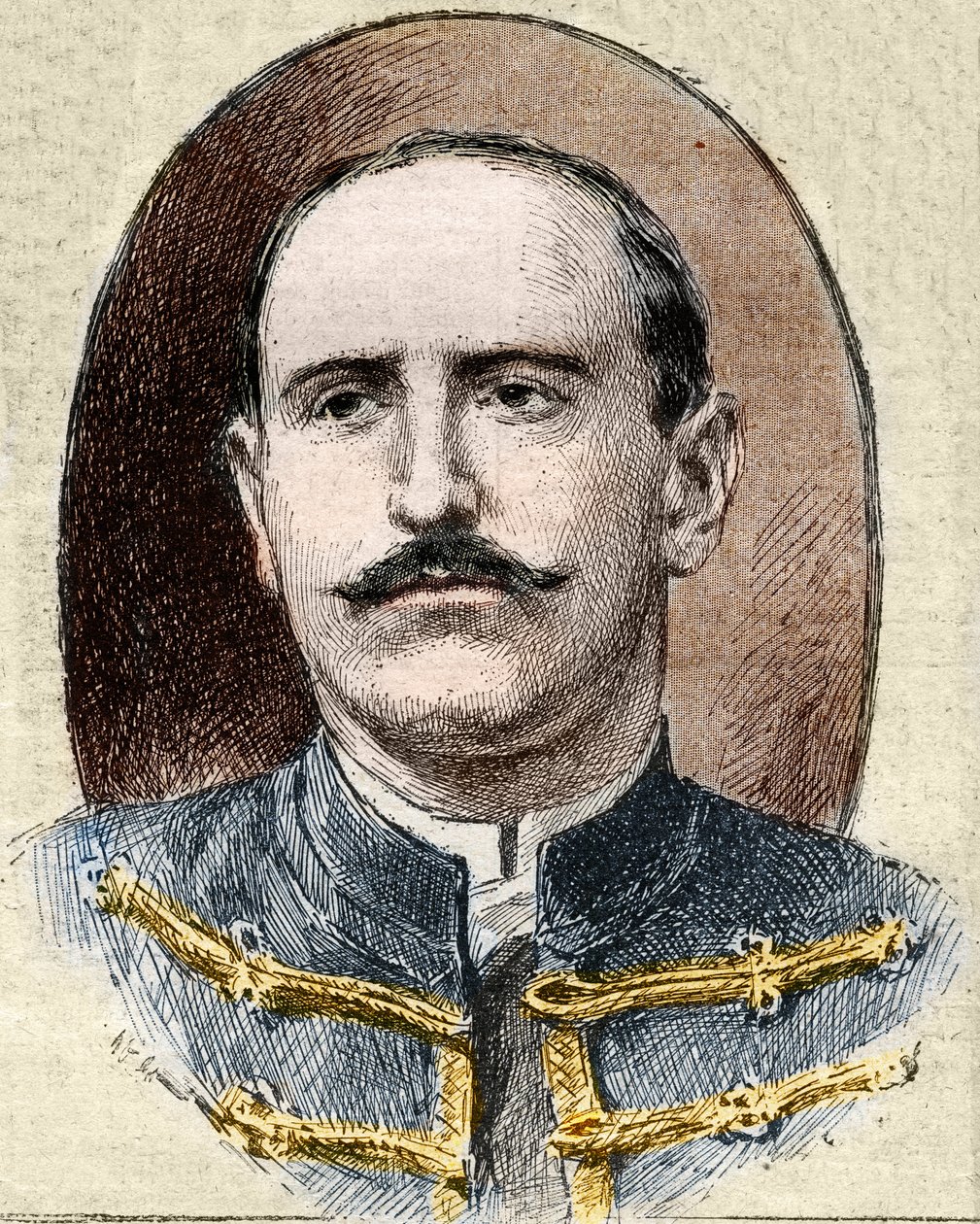 Fallet Dreyfus: porträtt av Alfred Dreyfus (1859-1935) efter hans degradering under Rennesrättegången 1899. av Unknown artist