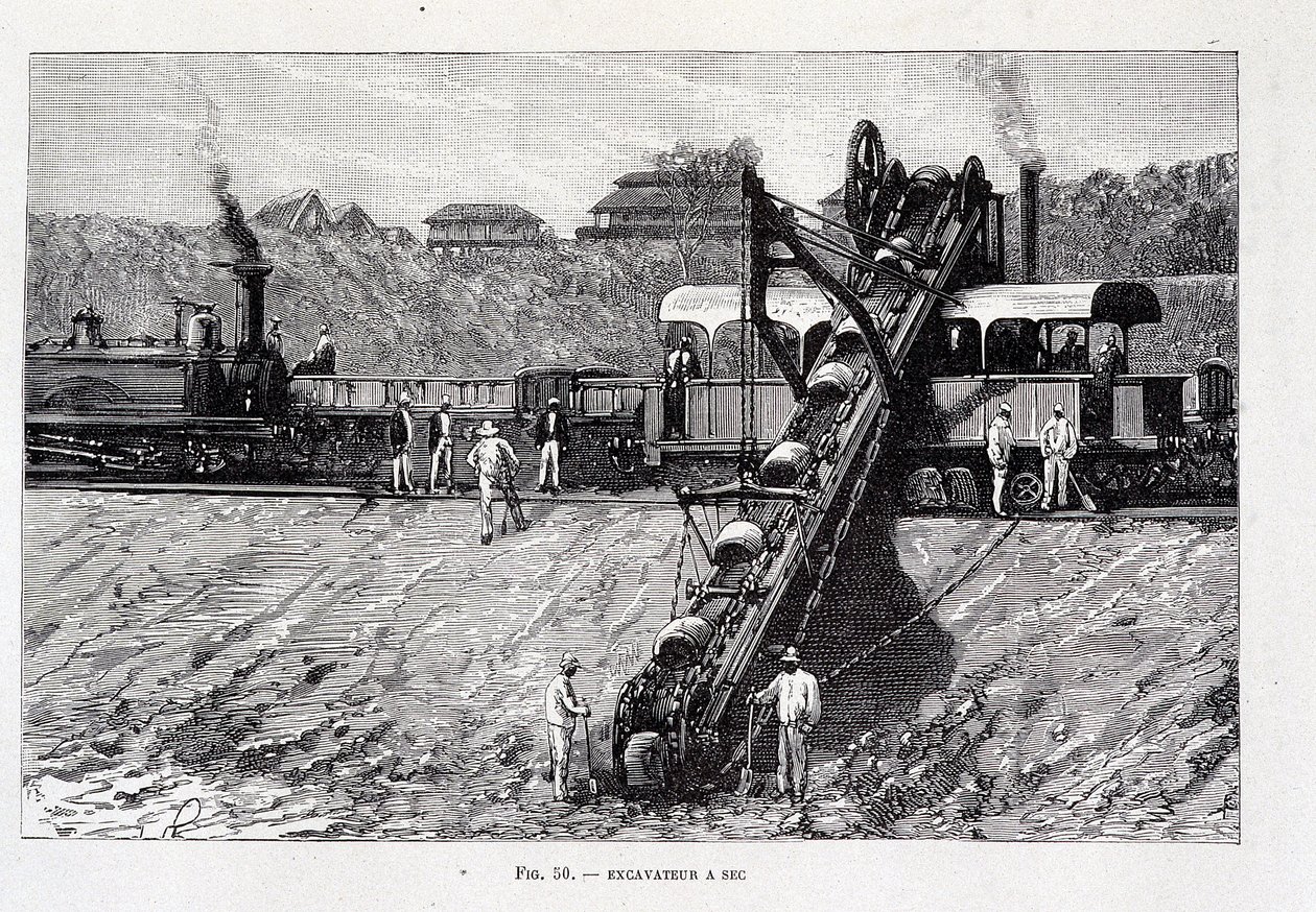 Torr scavator på Suezkanalen av Unknown artist