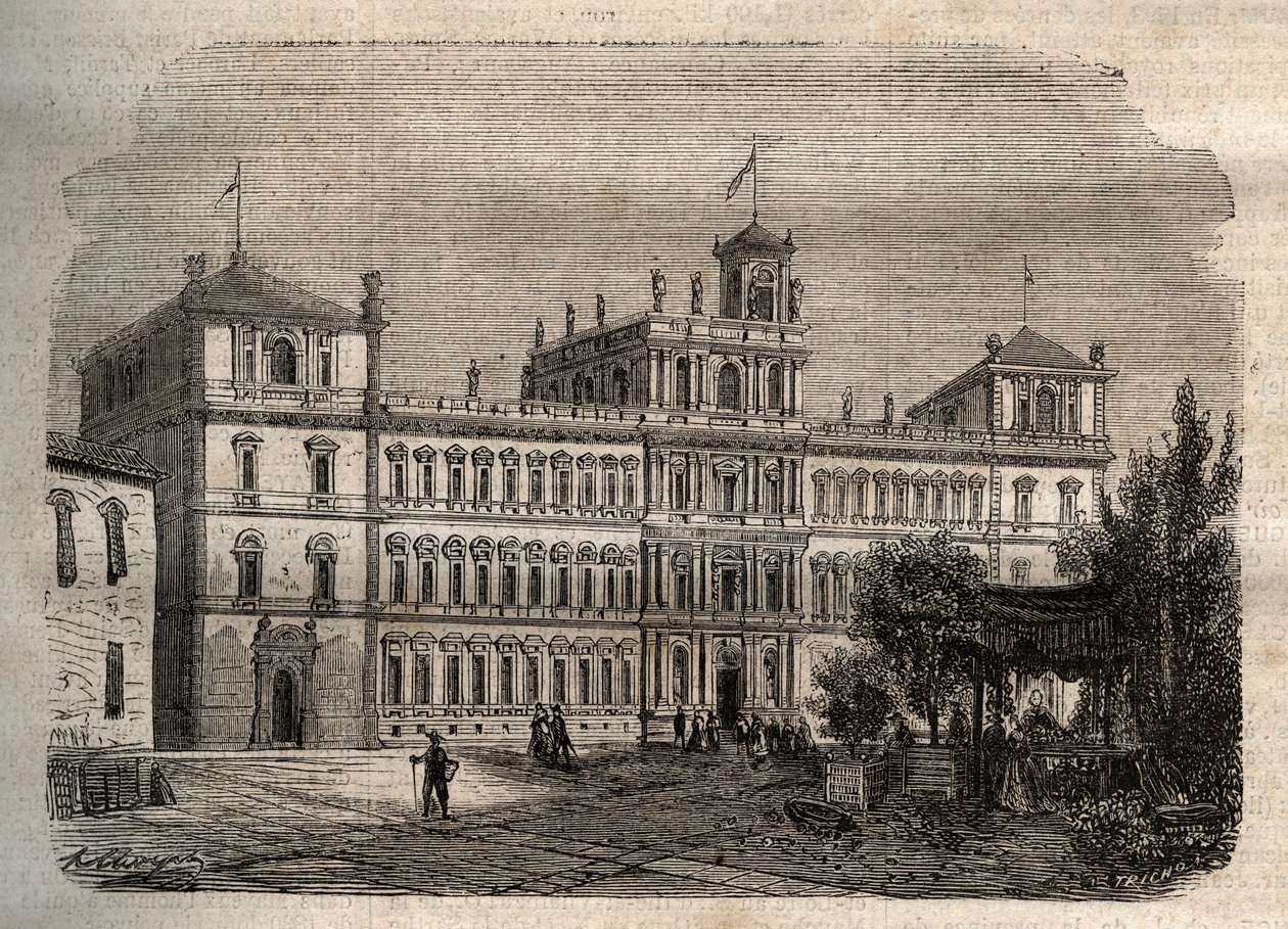 Ducal Palace of Modena på 1800-talet - Ducal Palace 1634 - Ducal Palace of Modene av Unknown artist