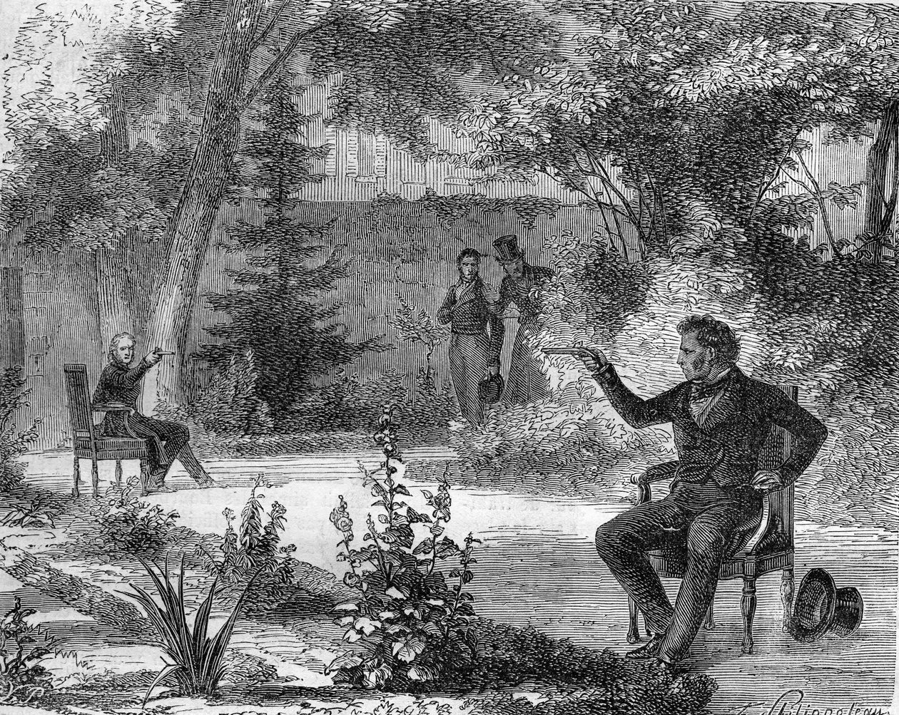 Duell mellan Benjamin Constant och Forbin des Issarts i juni 1822. av Unknown artist