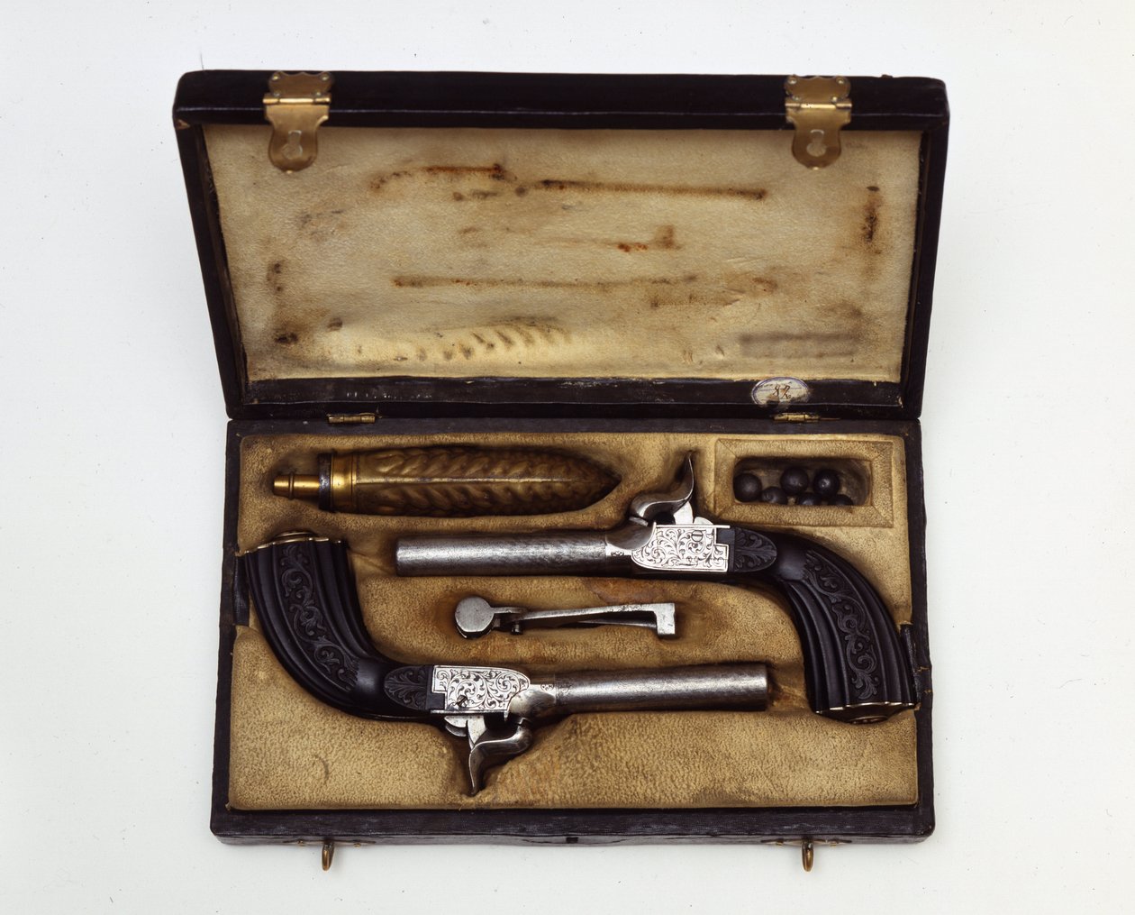 Duell set består av pistoler Mazzagatti 1800-talet. av Unknown artist