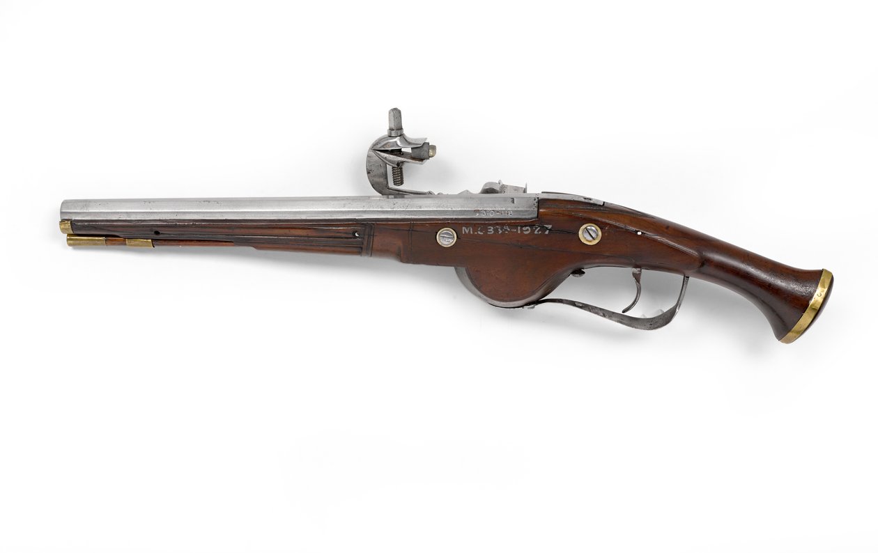 Holländsk eller tysk hjullåspistol, c.1630 (pistol, hjullås) av Unknown artist
