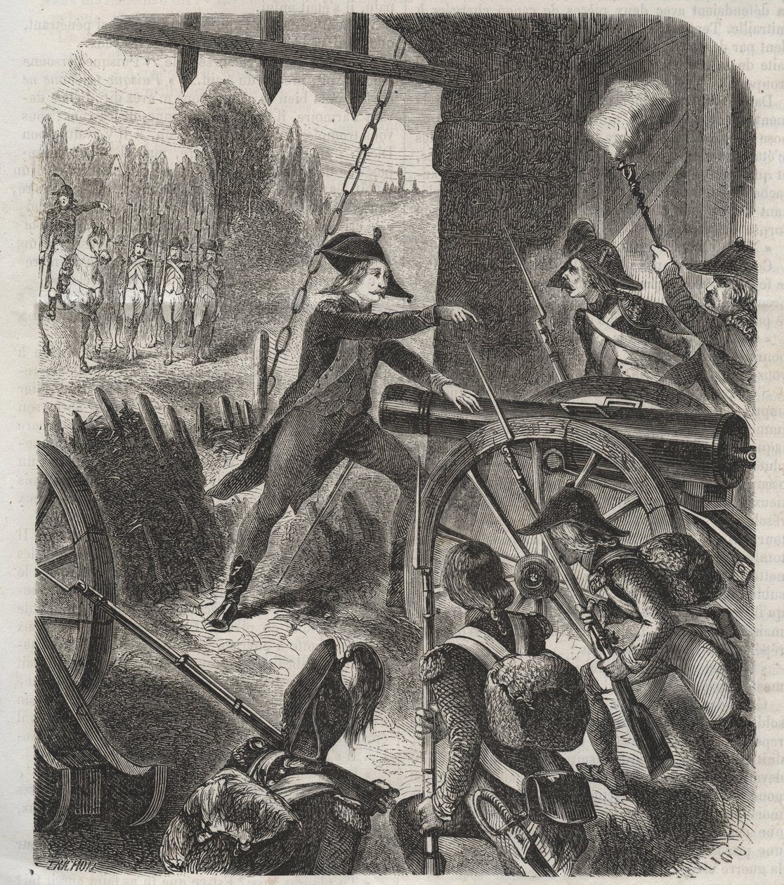 ENGELSK REVOLUTION. Desilles heroiska handling - Franska revolutionen: fallet med Nancy. Den 31 augusti 1790 inledde Marquis de Bouille (Francois Claude Amour du Chariol, Marquis de Bouille) (1739-1800) ett förtryck mot soldaterna från garnisonen i Na av Unknown artist
